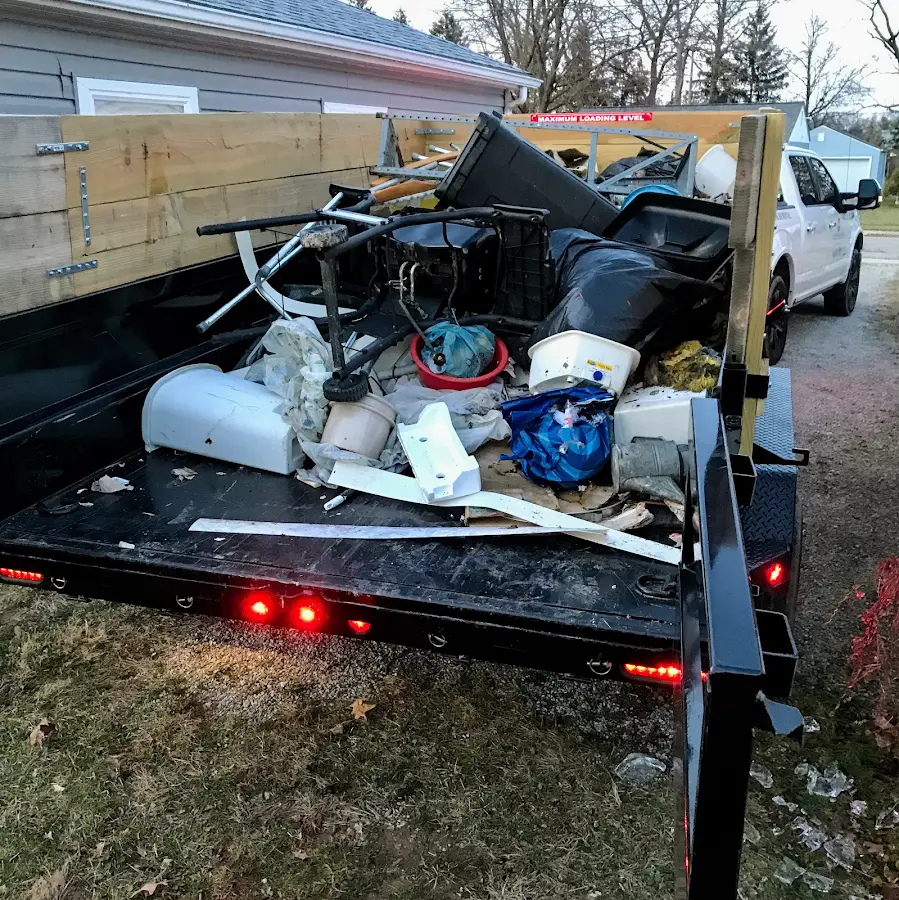 Roll-off dumpster delivered to a residential driveway in Niles